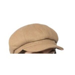 Nine West Wool Newsboy Hat Tan One Size NWT